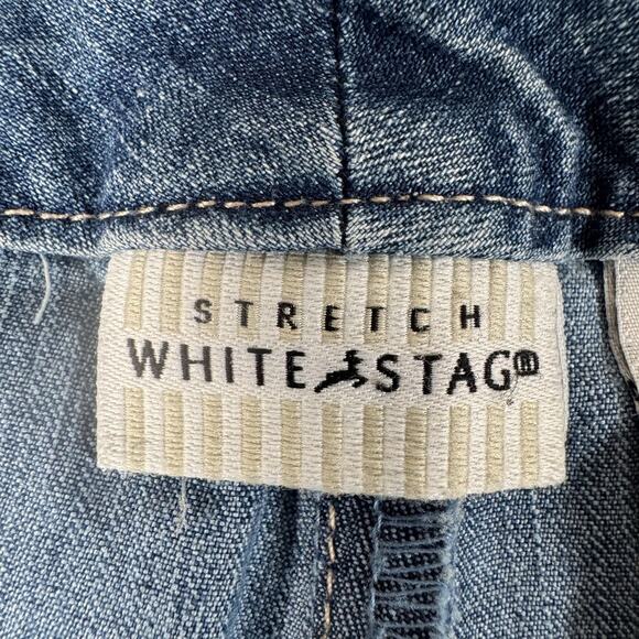 White Stag Mom Jeans 8 Blue Medium Stonewash Stretch Straight Leg Zip Fly - Picture 10 of 14